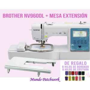 Máquina de coser Brother Innovis NV960DL + Mesa de extensión + 12 hilos regalo